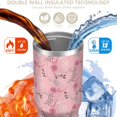 thumbnail image 2 of Floral 30oz Handheld Travel Tumbler with Handle – Double Wall Stainless Steel Insulated Cup, Flip Straw Lid, Leak-Proof & BPA-Free, Durable Hot & Cold Drink Mug,Thanksgiving, Xmas, Spring ,Flower, 2 of 6