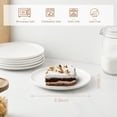 thumbnail image 2 of 8.5 Inch Small Dinner Plates Set of 6, Ceramic Plates for Salad, Snack, Dessert and Appetizer - Microwave, Oven and Dishwasher Safe, Scratch Resistant and Lead-Free, White, 2 of 7