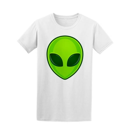 Printed Alien Face - Green Alien Face Emoji Tee Men's -Image by Shutterstock