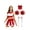 Red A, variant on Women's Cheer Leader Costume Uniform Cheerleading Uniform Halloween Party Complete Outfits Black B L