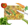 thumbnail image 2 of Caroline's Treasures Abstract Flowers in Yellows and Oranges Glass Cutting Board Large, 2 of 2