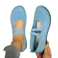 thumbnail image 4 of Miluxas Women’s Ballet Flats Knit Mary Jane Flat Comfort Walking Slip-on Dressy Work Driving Shoes with Straps Blue 5.5(36), 4 of 8