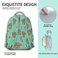 thumbnail image 5 of Cute Badger & Leaves Backpack - Durable Waterproof Bookbag for School, Spacious Laptop Backpack for Teens, Fashionable Campus Essential, 5 of 6