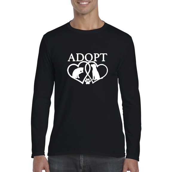 Artix - Mens Long Sleeve T-Shirts, up to Size 5XL - Adopt Animal Rescue