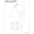 thumbnail image 2 of Kingston Brass K139A8 Victorian Jet - Alcachofa De Ducha (Níquel Cepillado), 2 of 3