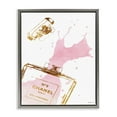 thumbnail image 5 of Stupell Industries Glam Perfume Bottle Splash Pink Gold Luster Gray Framed Floating Canvas Wall Art, 16x20, by Amanda Greenwood, 5 of 5