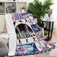 thumbnail image 3 of Kainsy Baseball Blanket Baseball Blankets for Teen Boys Baseball Blankets and Throws for Kids Men Soft Flannel Fleece Cozy Blanket Bed Couch Sofa Blankets for Sport Fans Birthday Gift(30"x40"), 3 of 9