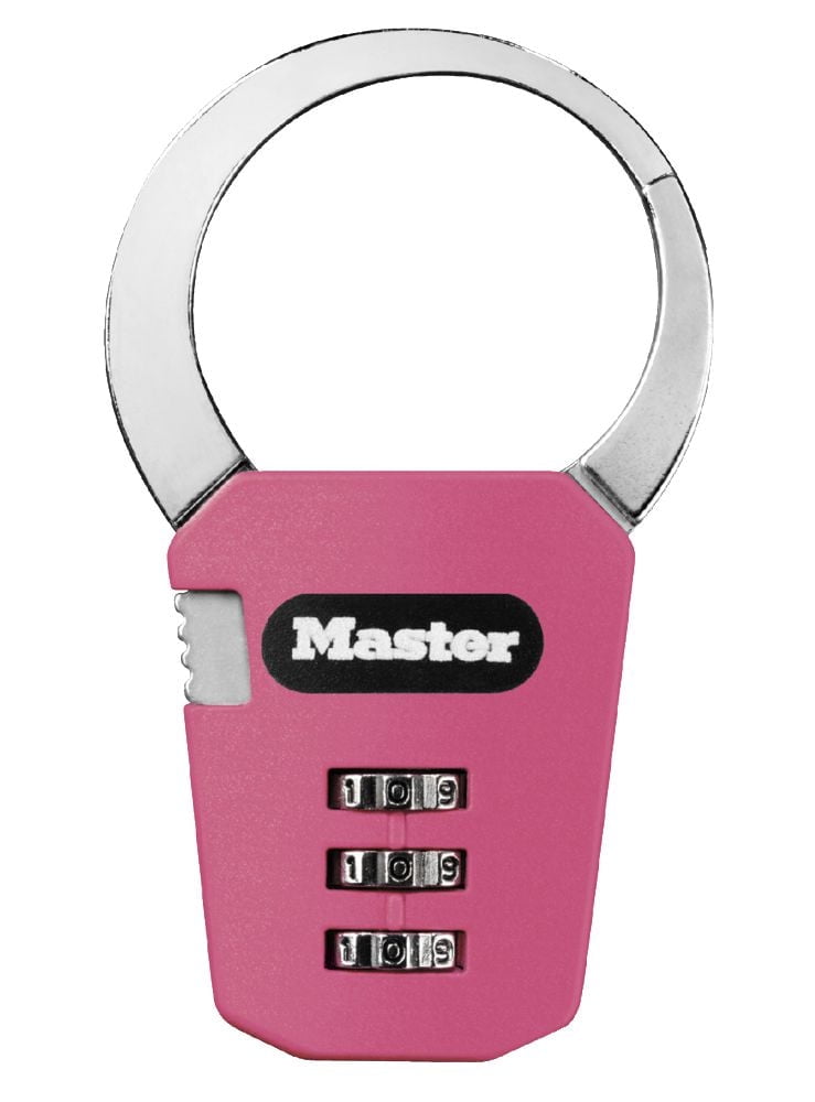 Cadenas pour sac à dos avec combinaisons personnalisées Master Lock #1550DAST 48mm; Blue, Vert, Rose ou Noir