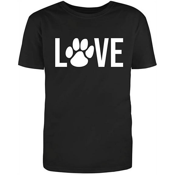 Paw Love Graphic Novelty Humor Funny T Shirt Black 3X-Large