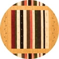 thumbnail image 1 of Ahgly Company Indoor Round Abstract Orange Contemporary Area Rugs, 3' Round, 1 of 1