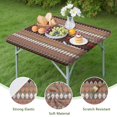 thumbnail image 4 of Vibrant Bohemian Floral Design Stretch Tablecloth 36x36 Inch for Patio Dining and Card Tables, 4 of 6