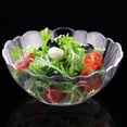 thumbnail image 3 of Transparent Lotus Shape Fruit Salad Bowl Plastic Dessert Bowls Vegetable Seasoning Container for Restaurant Home, 3 of 8