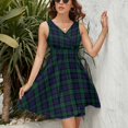 thumbnail image 3 of Blackwatch Tartan Modern Cute Blue And Green Plaid Dress Fashion Beach Long Dresses Female Party Printed Sundress, 3 of 7