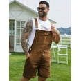 thumbnail image 6 of Denim Overalls for Men Jean Shorts Jumpsuit Work Bibs Coveralls with Zipper, 6 of 7
