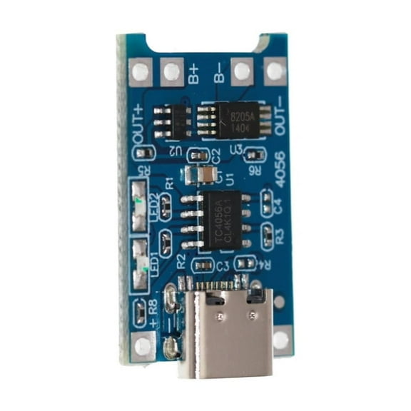 TYPE C Rechargeable Battery Charging Module 1A Output Compactly ABS Material