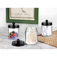 thumbnail image 3 of Timotech Set 4 Tarros para Hisopos de Vidrio 8oz, Botes Decorativos para Ba&ntilde;o con Tapas Acero Inoxidable, Organizadores Ba&ntilde;o, Frascos Decorativos, Recipientes Almacenamiento de C, 3 of 8