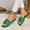 Green, variant on Slippers for Women Indoor Women's Fashion Casual Pleated One-Strap Spring and Summer New Breathable Flat Slippers Cooling Gel House Slides Festival Gift