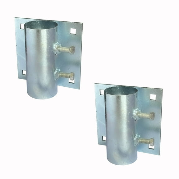 Galvanized Dock Side Leg Pipe Holder, Dock Stationary Hardware Heavy Duty Dock Side Leg Holder, 7/16" Mounting Holes