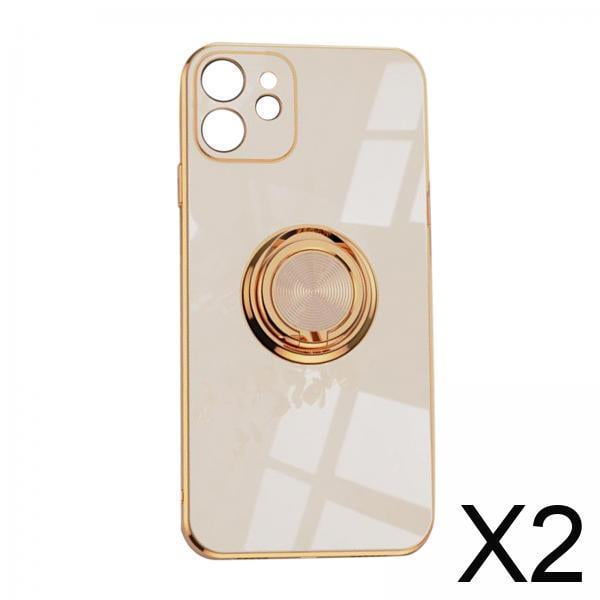 2 Fundas Impermeables De TPU Para Teléfono Con Protección Completa Para 12 Pro Max Beige Para 12 Mini
