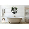 thumbnail image 2 of Farmhouse Bathroom Wall Decor - Rustic Framed Round Wooden Sign - Vintage Decoration for Toilet Washroom Restroom - 11 x 11 inch (Wash Soap Relax), 2 of 5