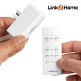 thumbnail image 3 of Link2Home Wireless Remote Control Outlet Light Switch – 3 Grounded Outlets with 1 Remote, Plug and Play, No Wi-Fi Required, RF Signal Up to 100 ft, Indoor Use, FCC/CSA Certified, 3 of 10