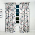 thumbnail image 2 of Designart 'Costal Life Form IX' Nautical & Coastal Curtain Panel, 2 of 5