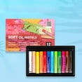 thumbnail image 4 of Soft Oil Pastels Set of 12 Vibrant Colors, Smooth and Soft Oil Pastel Crayons for Artists, Beginners, Teachers, Students, Great Blending and Layering for Art Supplies, Art Painting, Drawing, 4 of 9