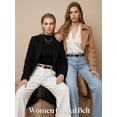 thumbnail image 2 of Vorliqent Women's Belts 2 Pack Skinny Black Belts with Gold Buckle for Dresses Jeans Waist Belt for Women, 2 of 7