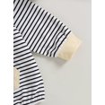 thumbnail image 6 of Bagilaanoe Newborn Baby Girl Boy Oversized Romper Sweatshirt Long Sleeve Bodysuit Stripe Print Pullover 3M 6M 9M 12M 18M 24M Infant Casual Tee Tops, 6 of 8