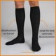 thumbnail image 2 of pares de medias de soporte, medias de viaje, medias de compresión, mujeres y hombres, calcetines de soporte hasta la rodilla, 2 of 4