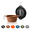 Black & Brown, variant on ZAKAPAWS Silicone Dog Travel Bowl, 2 Pack Collapsible Pet Bowl, Foldable No Plastic Rim Pet Feeding Bowls, No Spill Water Cup for Pet