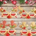 thumbnail image 4 of Wosthever Gafas de Navidad Marco Festival Fiesta Año Nuevo Navidad Comedor Hotel Oficina Café Decoración Foto Prop Ornamento para niños Kits de decoración para fiestas campana de oro, 4 of 6