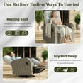 thumbnail image 3 of LayinSun Oversized Wicker Outdoor Swivel Glider Recliner with Adjustable Backrest & Footrest, Patio Reclining Lounge Chair, 3 of 7