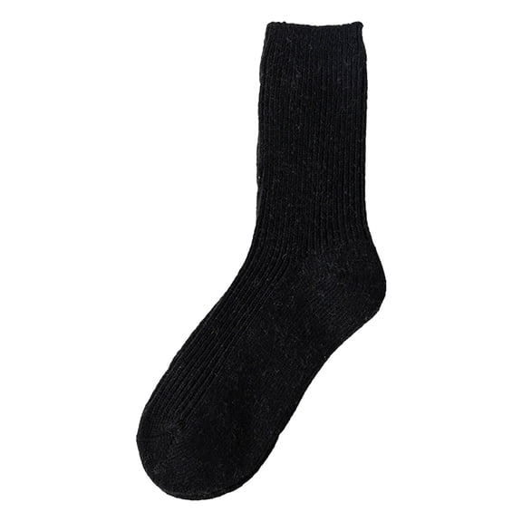 WMNTST Womens Crew Socks Minimalist Fall And Winter Ribbed Socks Solid Color Warm Indoor Outdoor Socks