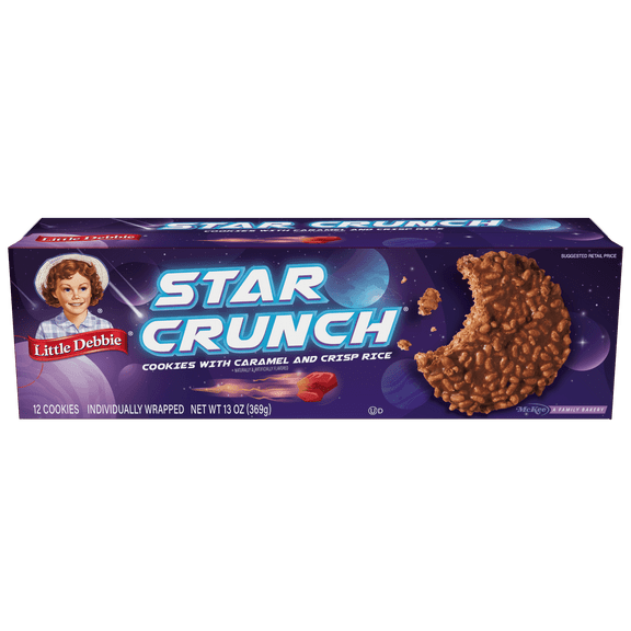 Little Debbie Star Crunch Cosmic Snacks, 13 oz (12 count)