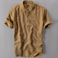 thumbnail image 1 of OUSITAID Chemise en Coton Dégradé Teintée à Col Frais et Respirant pour Homme Été, 1 of 3