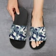 thumbnail image 6 of GZHJMY Stylish Slides for Women Men, Seamless Fashion Blue and White Camouflage Soft Flexible Slip-on Sandals Slippers, 6 of 7
