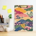 thumbnail image 2 of FORMRS Acrylic Clipboard with Low Profile Clip Standard A4 Letter Size, 12.5" x 9", Green Floral Wave, 2 of 8