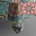 thumbnail image 5 of Multicolor Ethnic Geometric Pattern Square Tablecloth,Waterproof Square Table Cover,Wipeable Spillproof Washable Table Cover for Home Kitchen Party Decor 52"x52"(132x132cm), 5 of 6