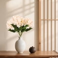 thumbnail image 4 of Silk Hydrangea Stem, Artificial Flower Arrangement with Realistic Leaves, 23.62 Inch Light Yellow Faux Bloom for Vase Party Decor, 4 of 7