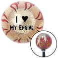 thumbnail image 1 of American Shifter  Black I Love My Engine Clear Flame Metal Flake Shift Knob with M16 x 1.5 Insert Auto Brody, 1 of 1