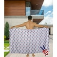 thumbnail image 2 of HAPPY BAY Men's 4th of July American USA Army Police Flag Swimwear Summer Sarong Swim Trunk Long Pareo Beach Wrap One Size Regal, Peace Vacation, 2 of 5
