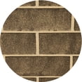 thumbnail image 1 of Ahgly Tapis Rond Lavable en Machine Intérieur Transitionnel Bronze Brun, 4 Pieds Rond, 1 of 7