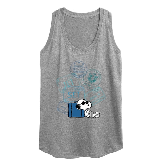 Peanuts - Summer Edition - Passport Stamps - Women's Racerback Tank Top