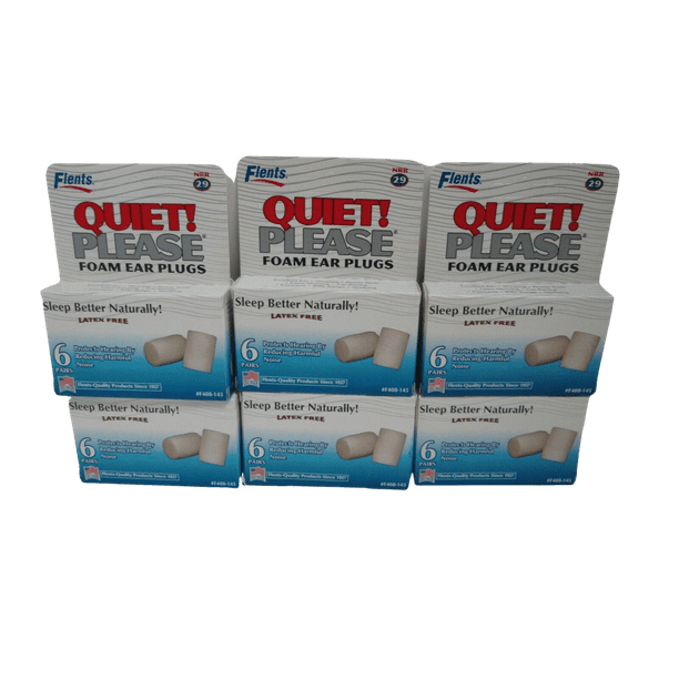 FLENTS QUIET PLEASE FOAM EAR PLUGS 6 Boxes