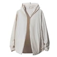 thumbnail image 6 of Annhoo Men Hooded Windbreaker Jacket Lightweight Zip Up Long Sleeve Outerwear with Pockets for Vacation Beach, 6 of 6