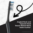 thumbnail image 2 of REACH Advanced Design Toothbrush, Angled Neck, Firm Bi-Level Bristles,  Contoured Handle, Tongue Cleaner, 3 Count, 2 of 6