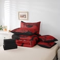 thumbnail image 6 of Erosebridal Chicago Bedding Sets Twin Size,Basketball Sports Comforter Sets with Sheets,Red Black Splashing Ink Bed in a Bag Twin Size,Ultra Soft Room Decor Reversible,7-Piece, 6 of 7