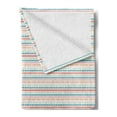 thumbnail image 2 of Colorful Soft Flannel Fleece Blanket, Doodle Style Borders with Tribal Geometric Elements Chevrons and Triangles, Cozy Plush for Indoor and Outdoor Use, 50" x 70", Burnt Sienna Teal, by Ambesonne, 2 of 5