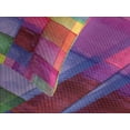 thumbnail image 3 of Ambesonne Abstract Quilted Bedspread Set 3 Pcs, Rainbow Colors Squares, King Size, Multicolor, 3 of 5